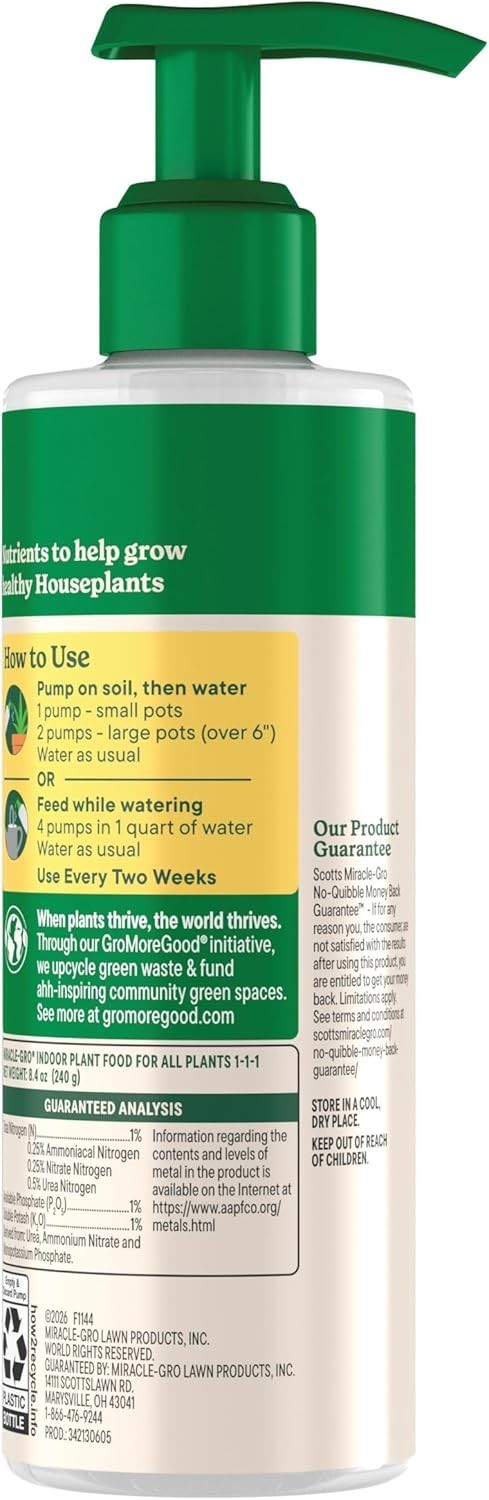 New Liquid Plant Food for Indoor Houseplants Flowers Herbs 2 Pack