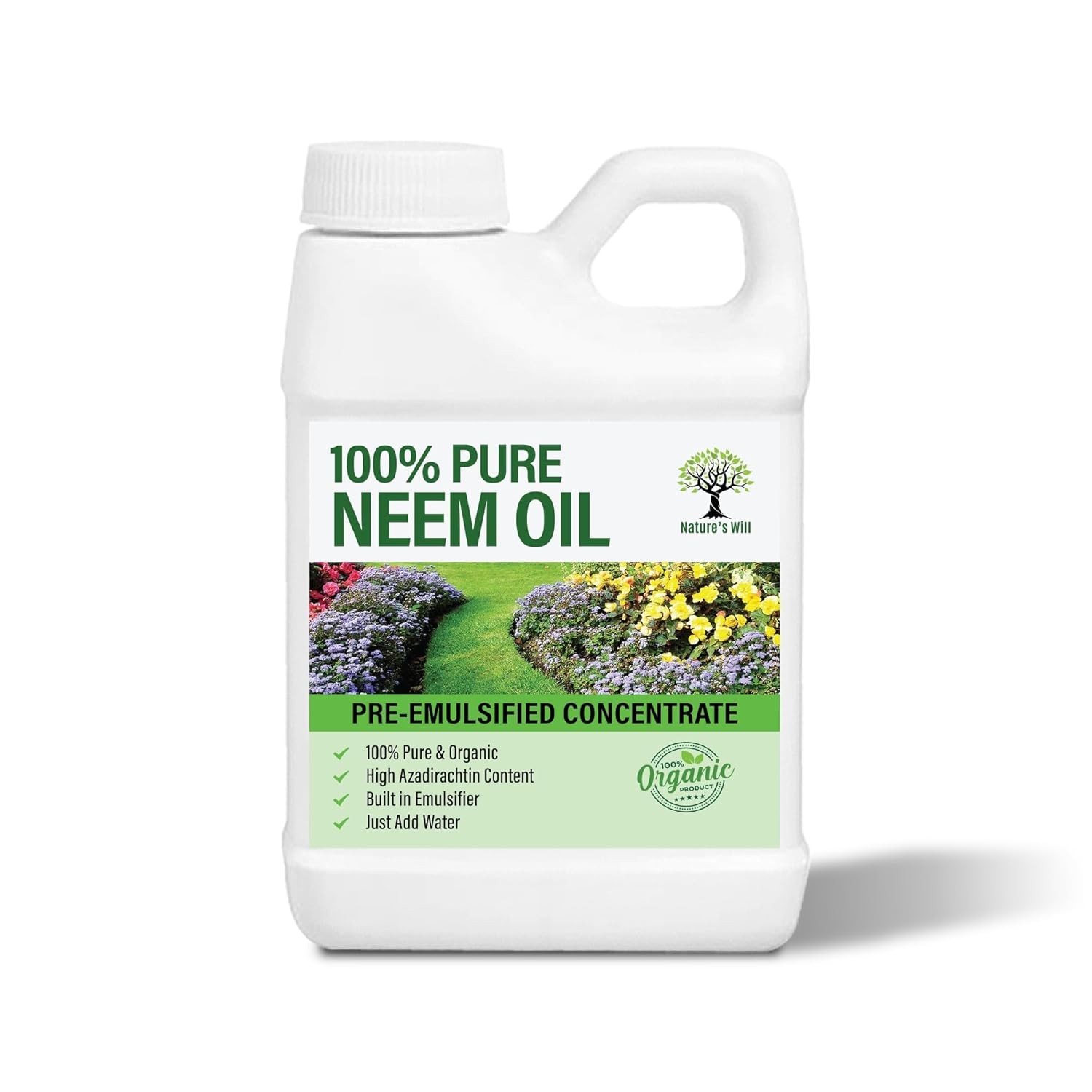 Nature’s Will Pre-Emulsified Neem Oil Concentrate | Just Add Water | Plant Care