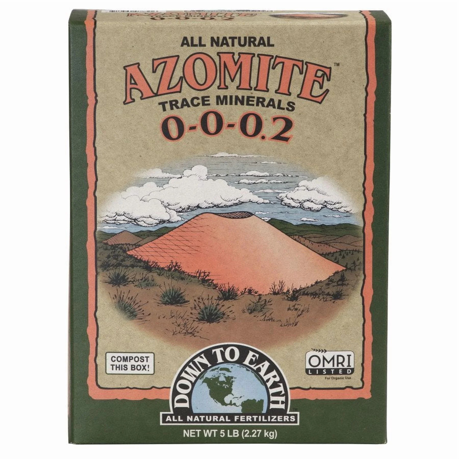 Azomite SR Powder Natural 0-0-0.2 5Lb