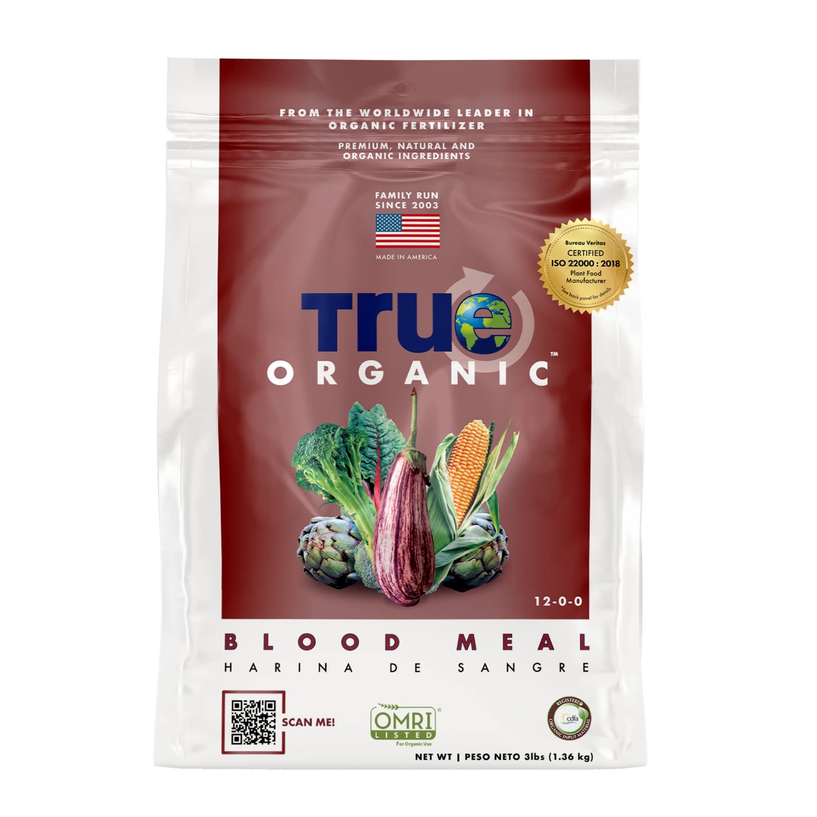 Blood Meal – High-Nitrogen Organic Fertilizer for Rapid Vegetative Growth – 3…