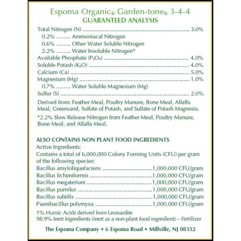 Organic Garden-tone Vegetable Fertilizer 27lbs Slow Release Bio-tone Plant Food