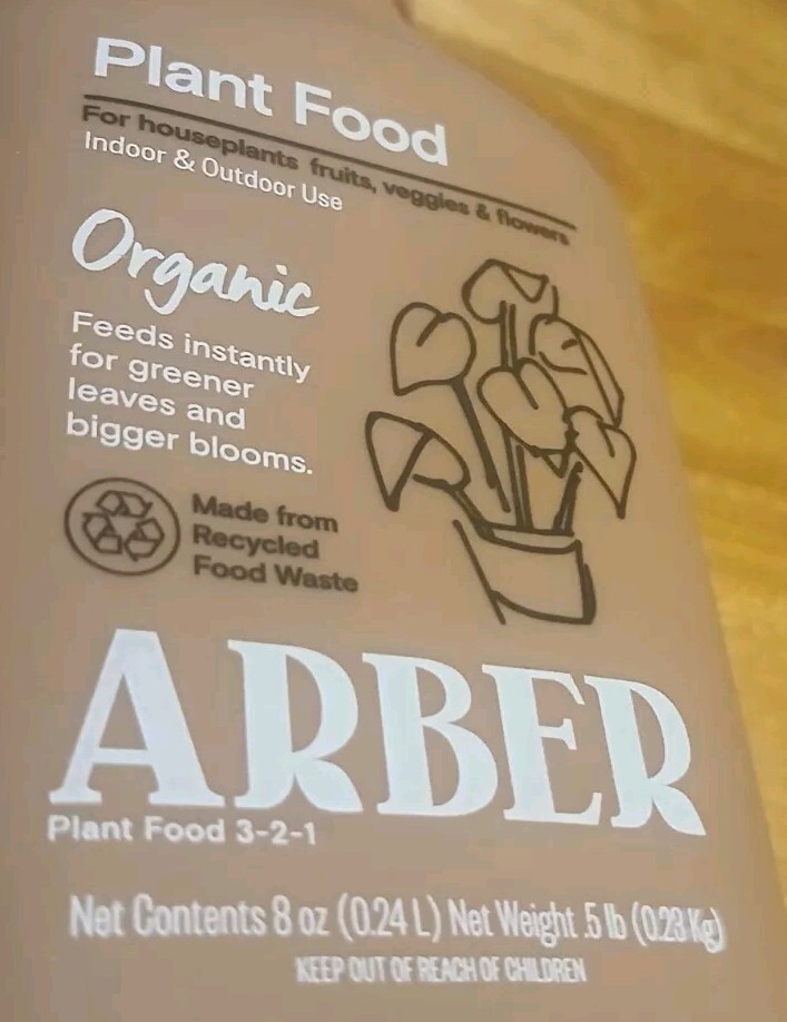 Lot of 2 Arber 8oz Organic Plant Food OMRI Certified, 3-2-1 NPK, Fish Protein ++