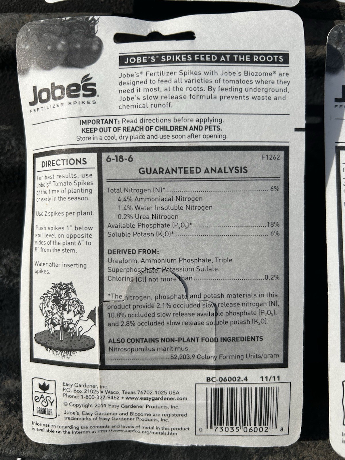 SEALED Jobe’s Fertilizer 48 Spikes – Easy Plant Care For Tomato Plants FREESHIP