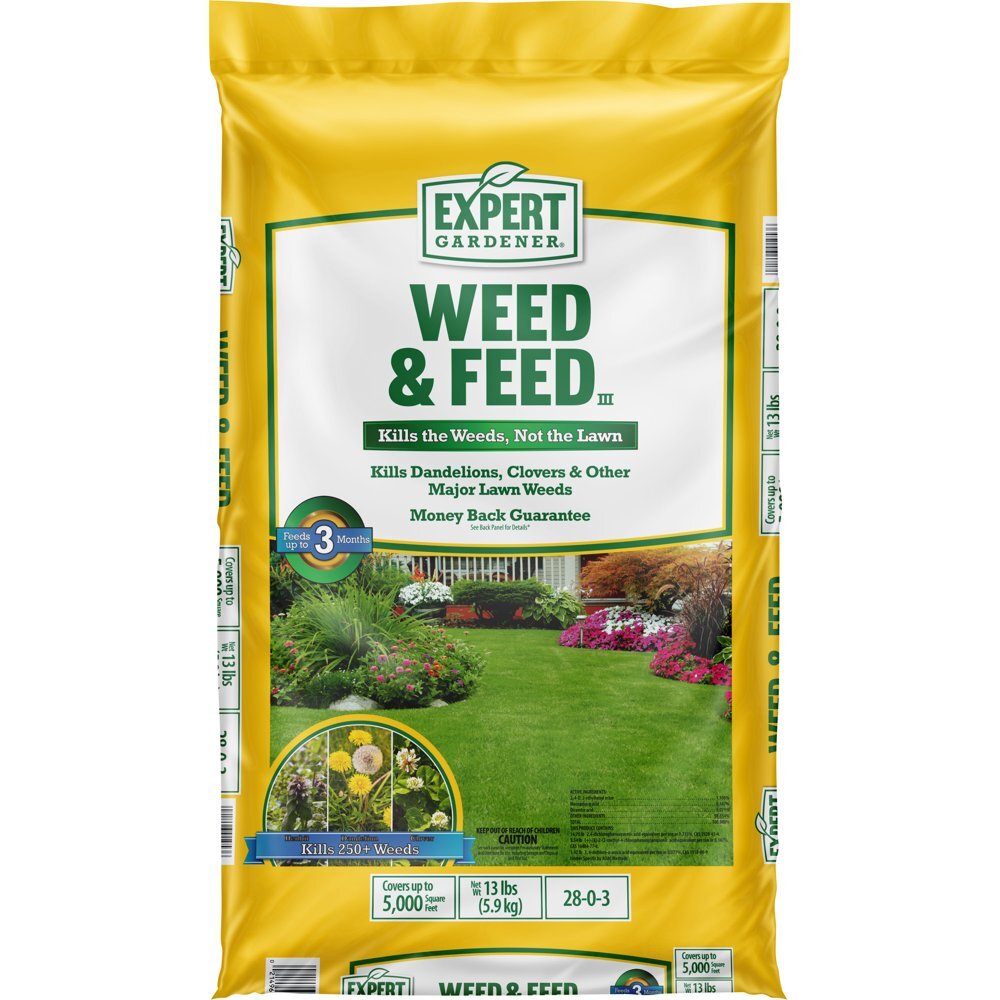 Expert Gardener Weed and Feed Fertilizer 28-0-3, 13.2 lb. Up to 5,000 Sq. Ft NEW