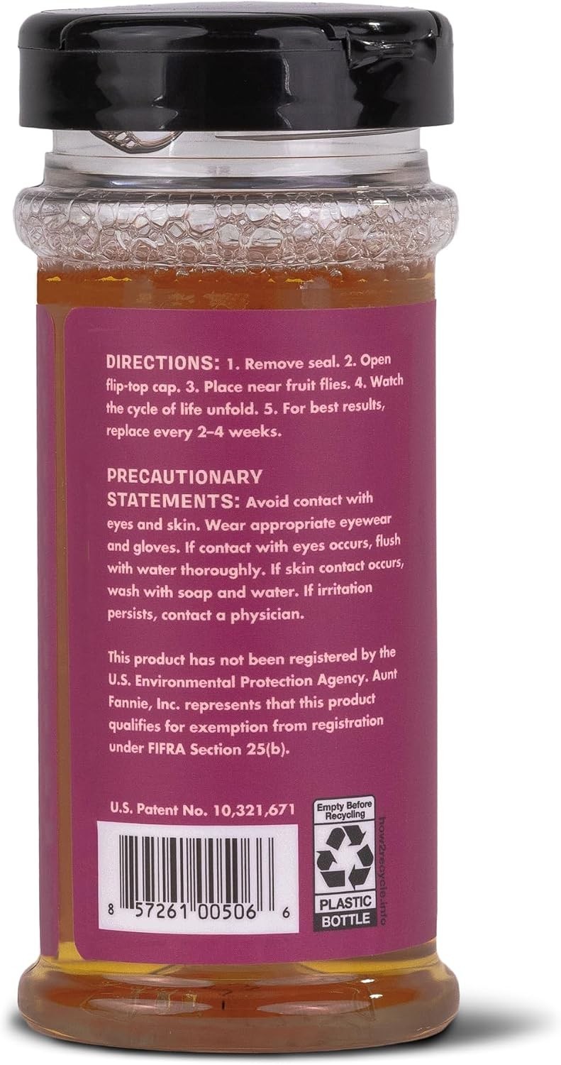 FlyPunch Fruit Fly Trap, Indoor Kitchen Use, 6 oz, Pack of 1 | Plant-Based In…
