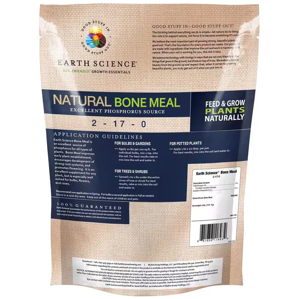 4 Lbs. Organic All-Purpose Bone Meal Plant Food Fertilizer