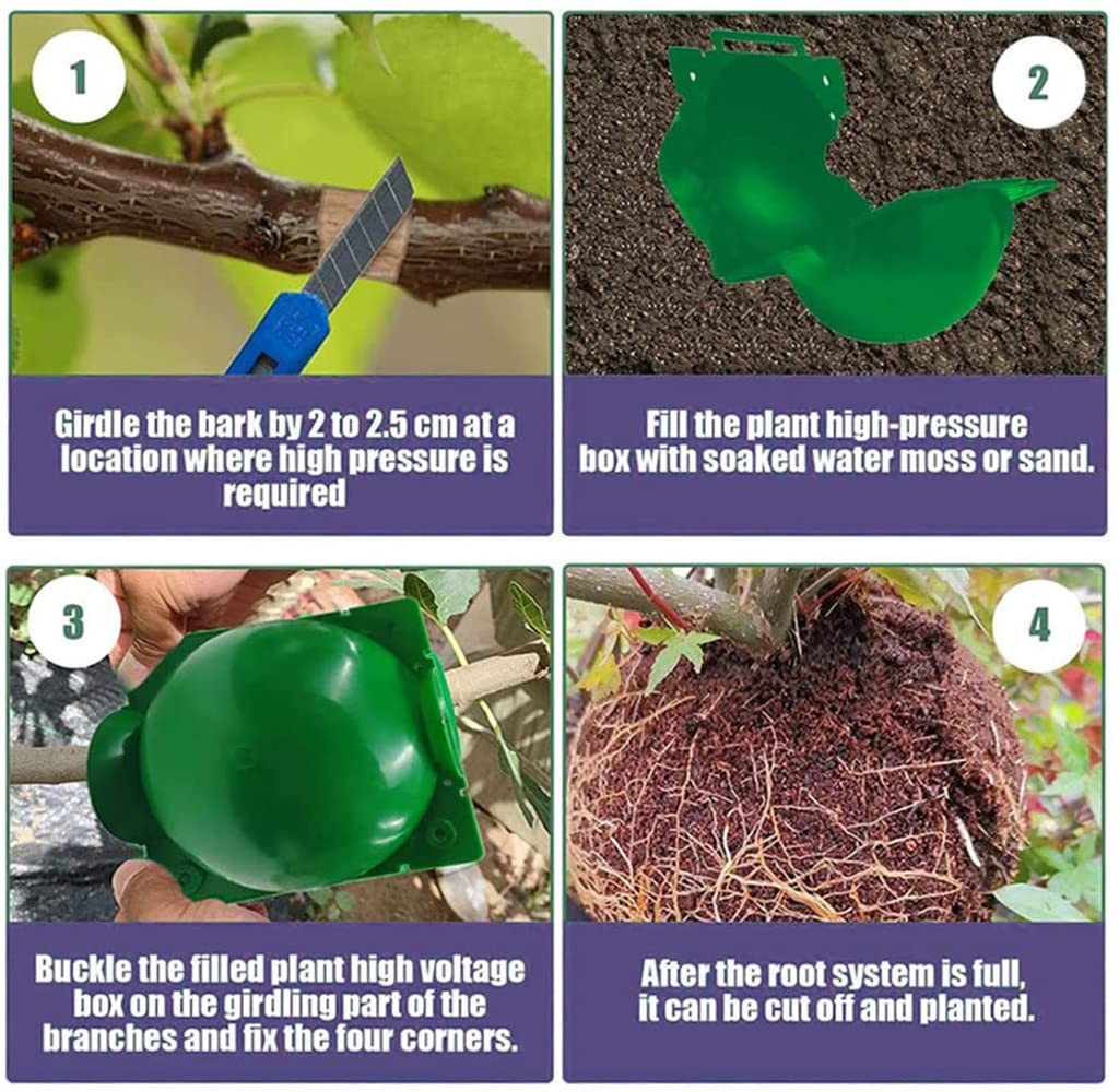 18 Pack Tree Root Growing Box, Rooting Ball Grafting Tools,High Pressure Plan…