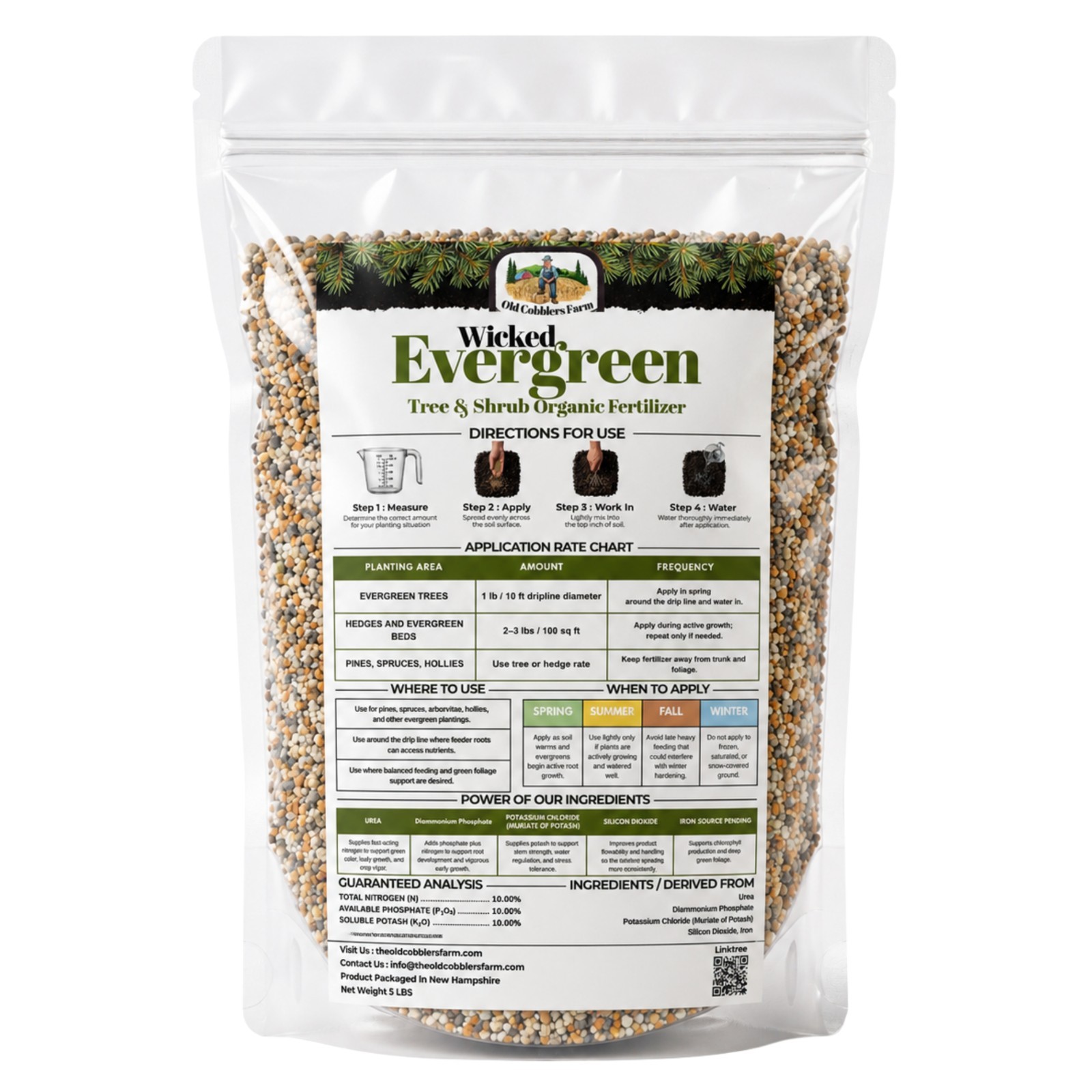 Old Cobblers Farm™ Wicked Growth Evergreen Fertilizer – For Lush Green Growth