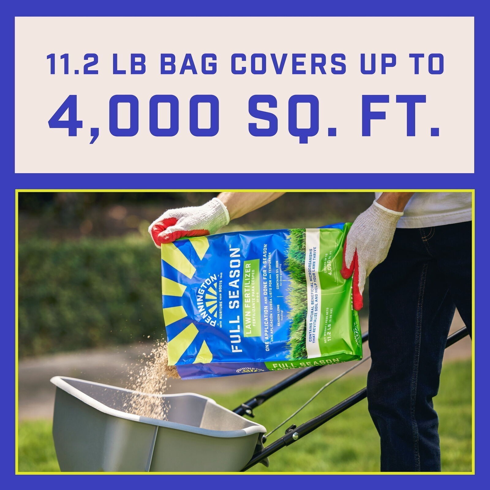 Full Season Lawn Food Fertilizer All Grass Types Escue Bluegrass Plant Nutrients