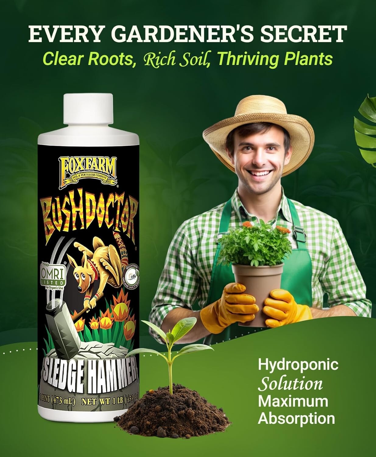 Sledgehammer Rinse by BushDoctor – Clear Fertilizer Buildup for Healthier Plants