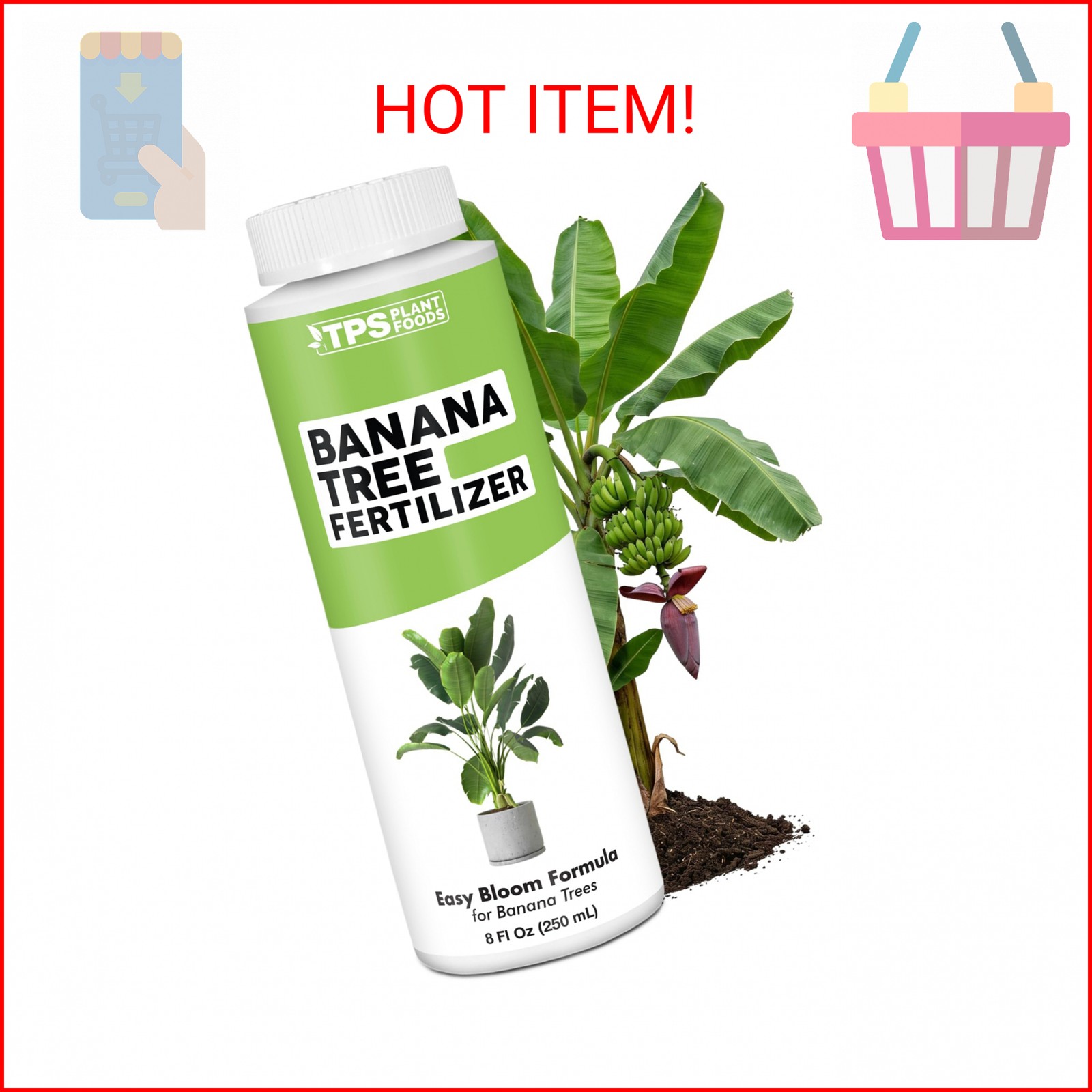 Banana Tree Fertilizer – Liquid Fertilizer for All Banana Tree Varieties, Suppor