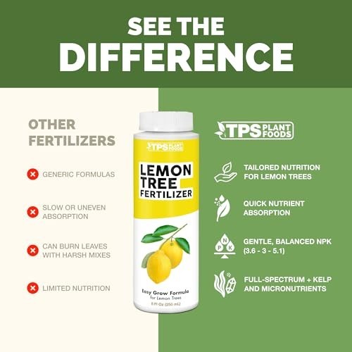 Liquid Lemon Tree Fertilizer – Boost Fruit, Enhance Flowers & Strengthen Roots,