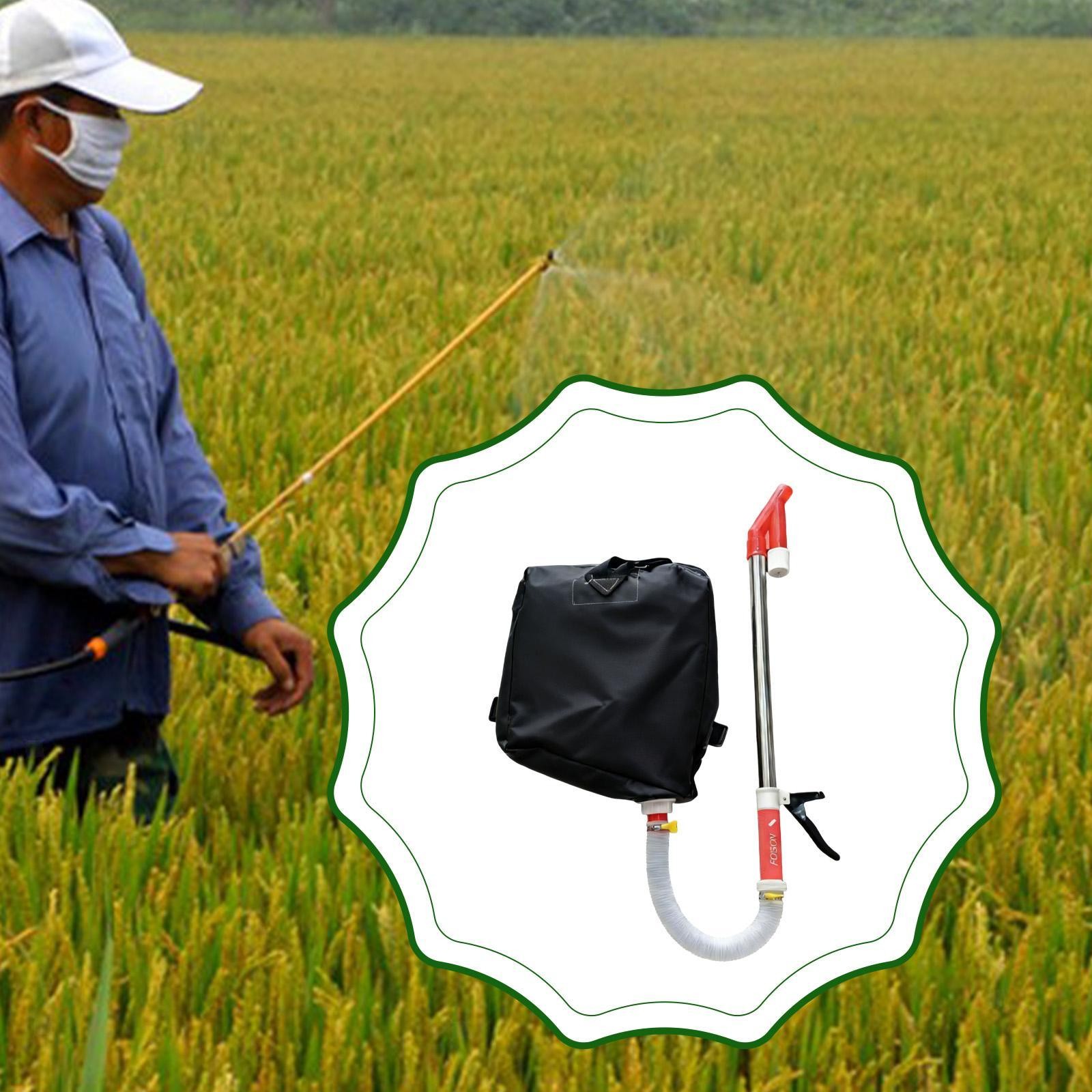 Portable Manual Fertilizer Applicator Stainless Steel Handle Backpack Garden