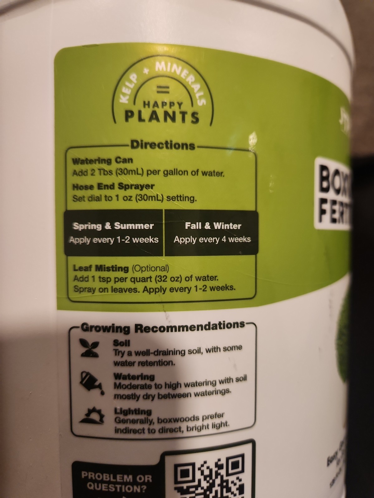 Liquid Boxwood Fertilizer Plant Food – 1 Gallon Easy Grow Formula