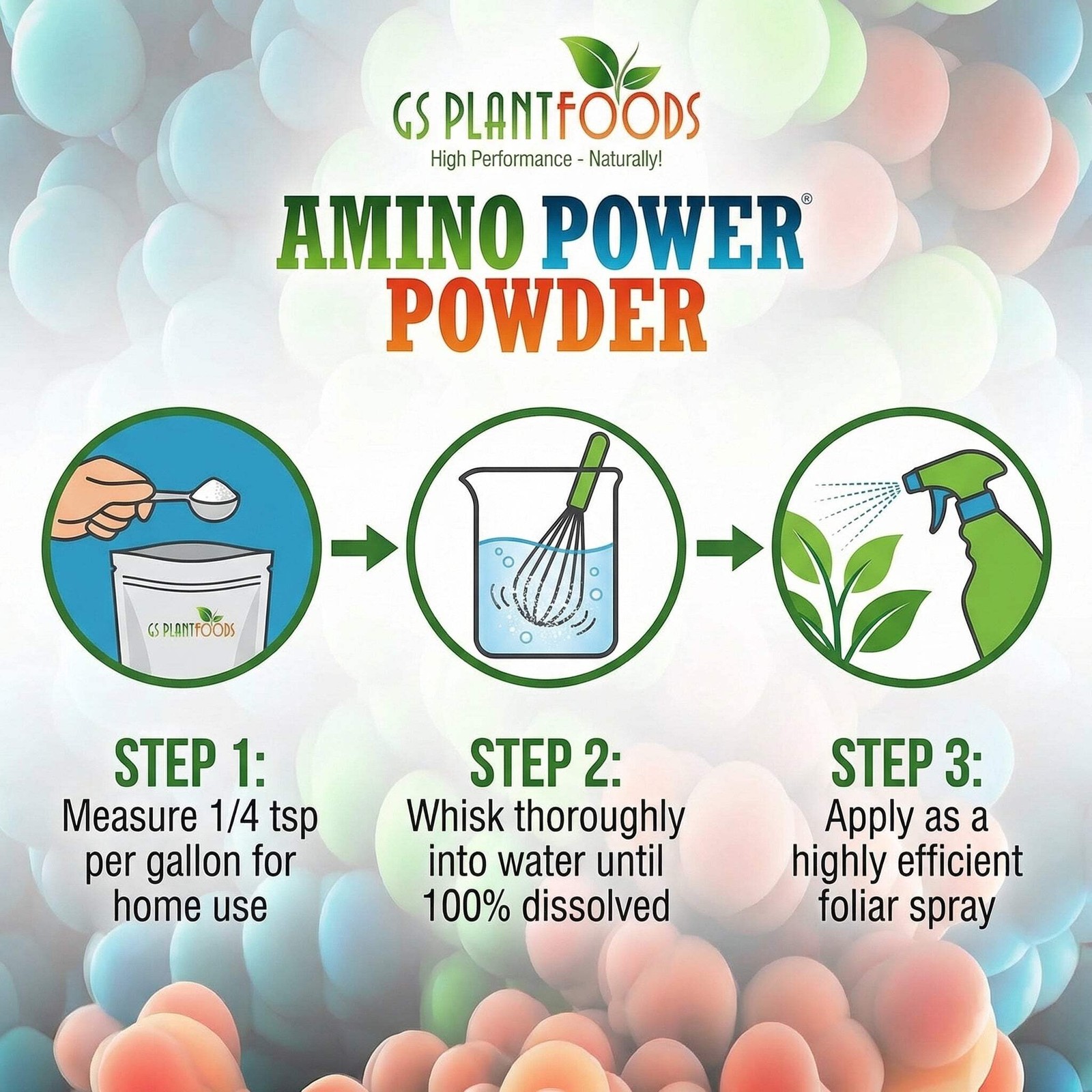 Amino Power Powder Nitrogen Fertilizer 16 oz – Plant-Based 100% Water Soluble Hi