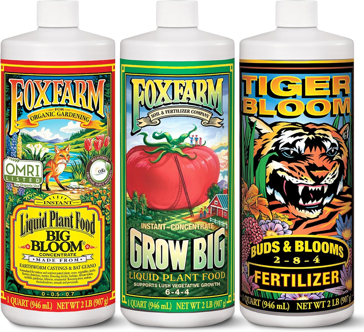 Soil Liquid Trio Pack – Big Bloom, Grow Big, Tiger Bloom Fertilizers Supports Vi
