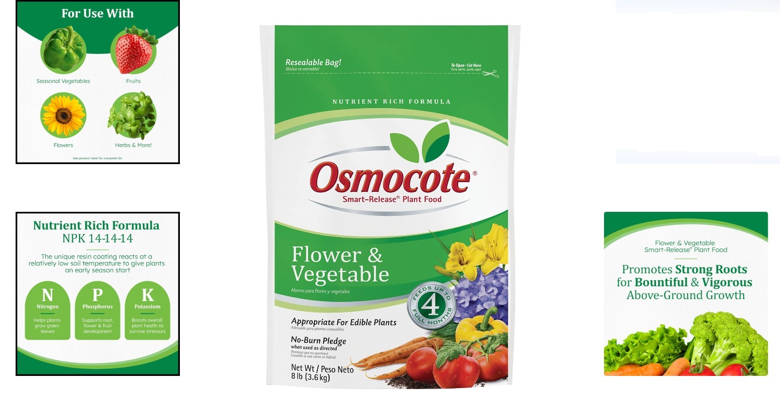 Smart-Release Plant Food Flower Vegetable 8 lb. NPK 14-14-14 for Vegetables P…