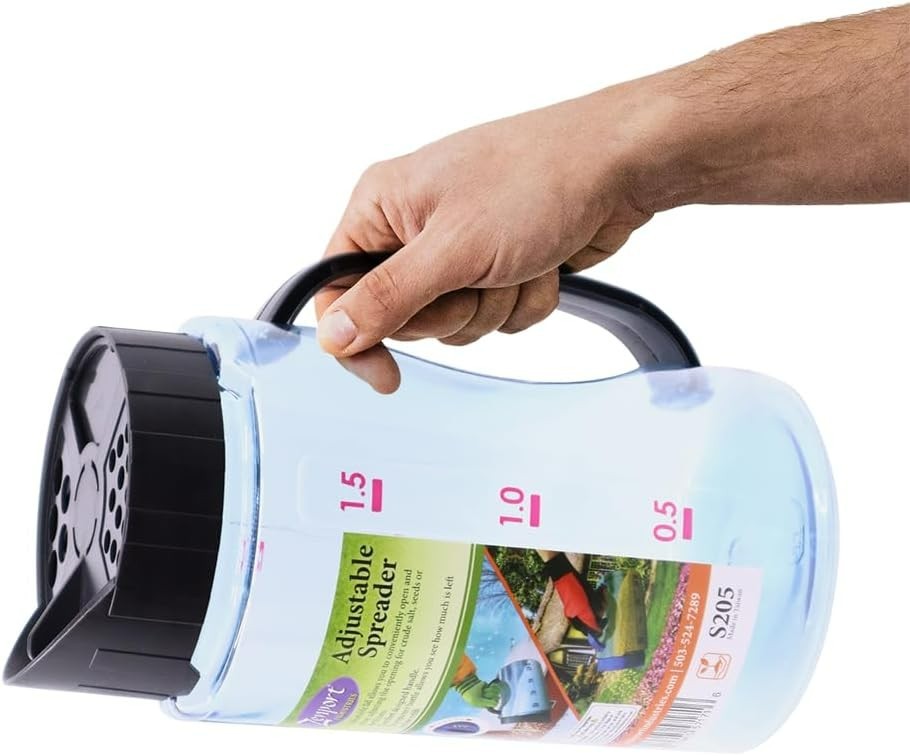 Adjustable Garden Spreader S205 for Snow Melt, Salt, Seeds, Fertilizer, and M…