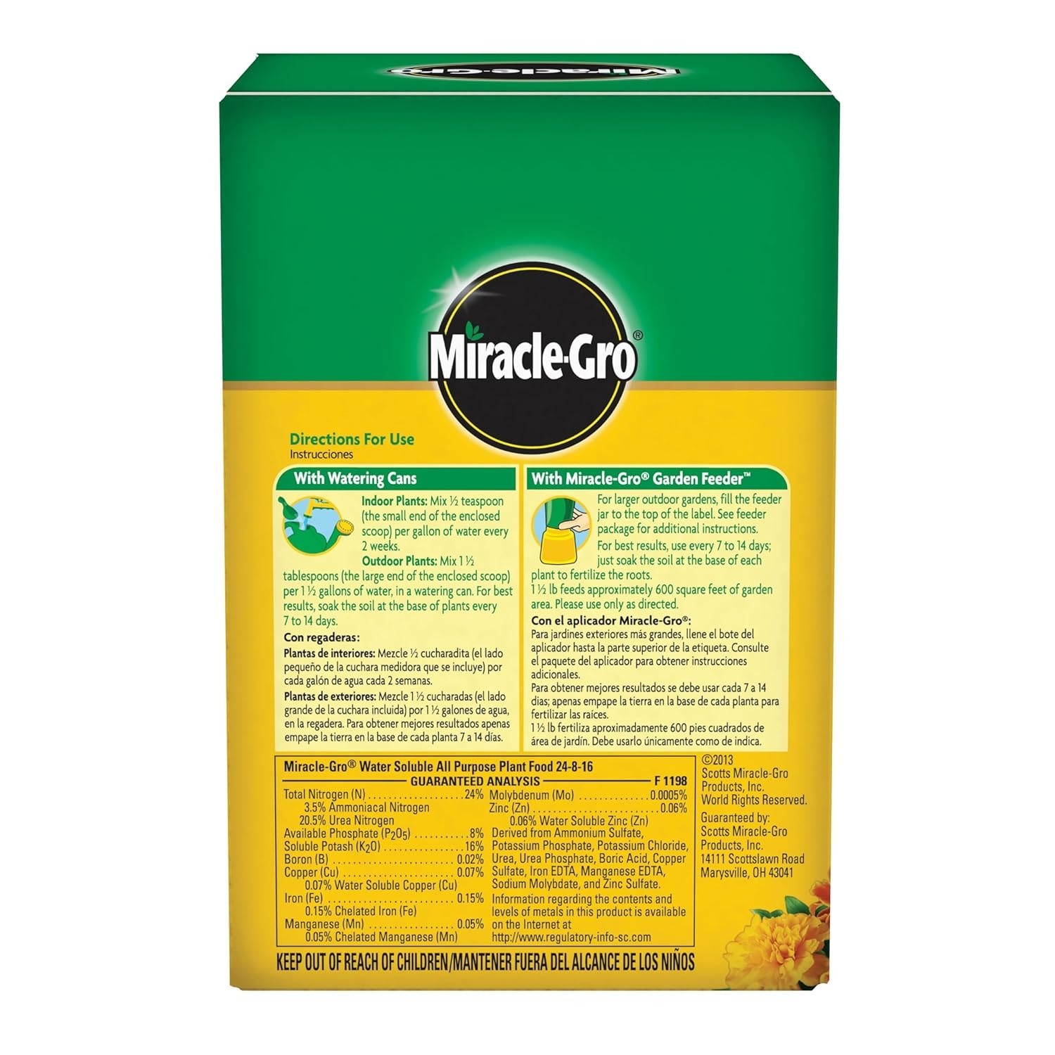 Miracle-Gro 1.5 lb Plant Food – Safe & Fast-Acting for All Indoor/Outdoor Plants