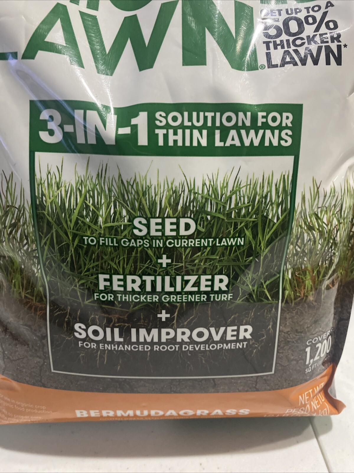 Scotts Turf Builder Thick’R Lawn 12 Lb. Bermuda Grass Patch & Repair 30177