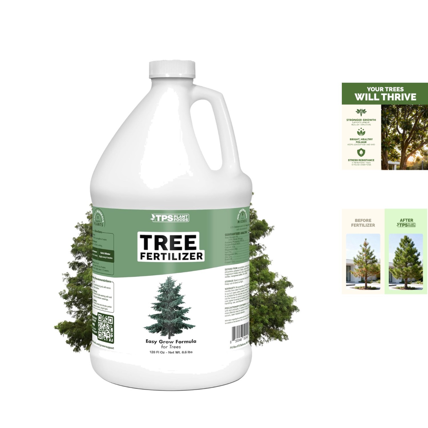 1 Gallon Tree Fertilizer to Enhance Growth, Roots & Leaf Vitality – Made in USA