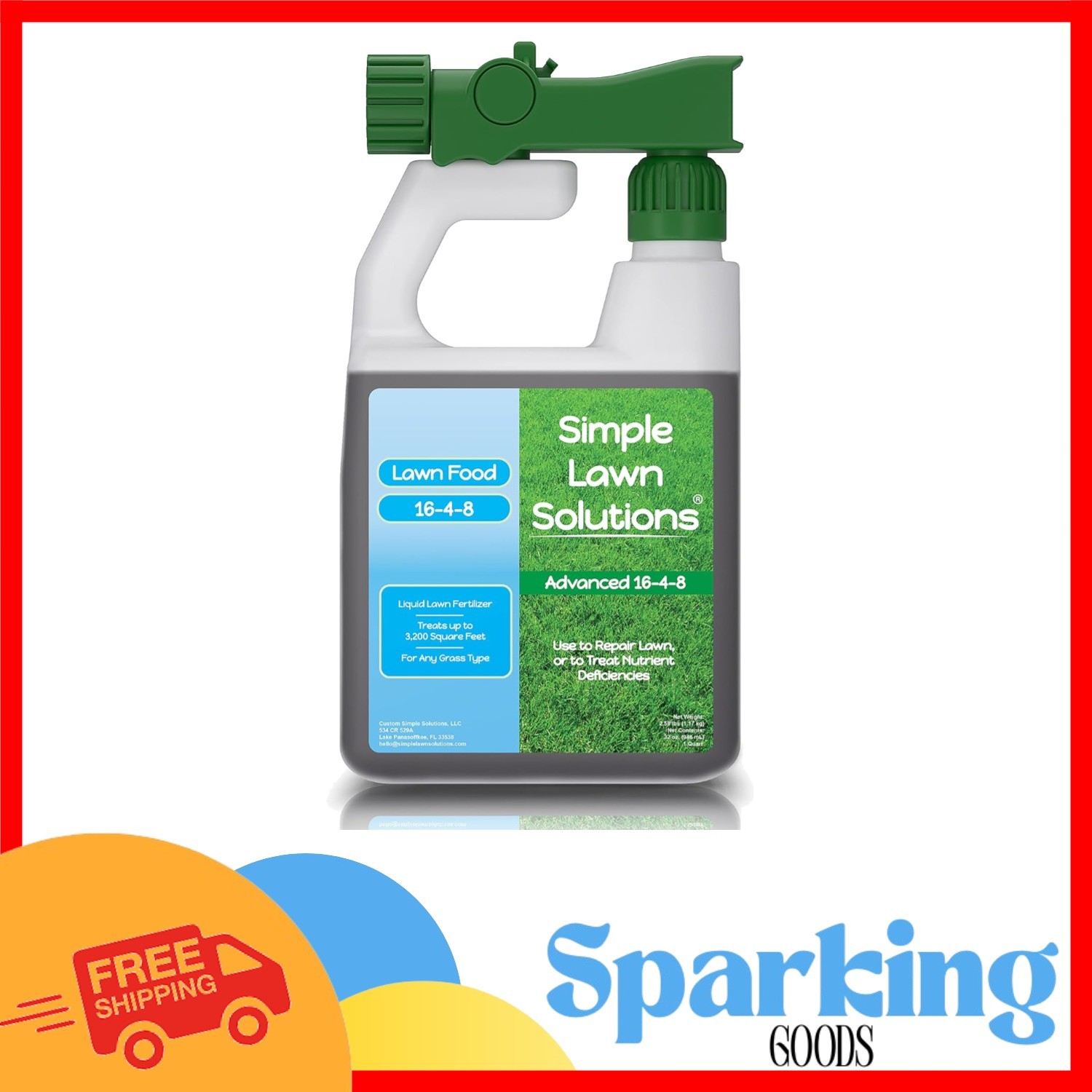 16-4-8 Balanced Liquid Lawn Food – 32 oz for Vibrant Green Lawns