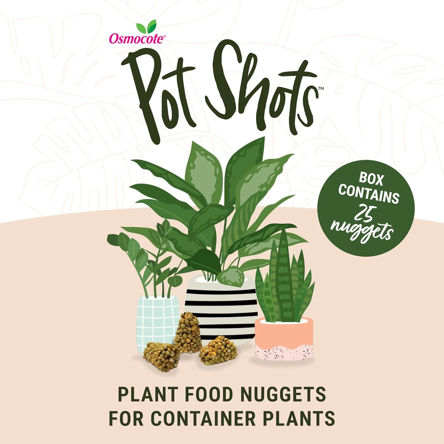 Osmocote PotShots: Premeasured House Plant Food, Feed for up to 6 Months, 25 Nug