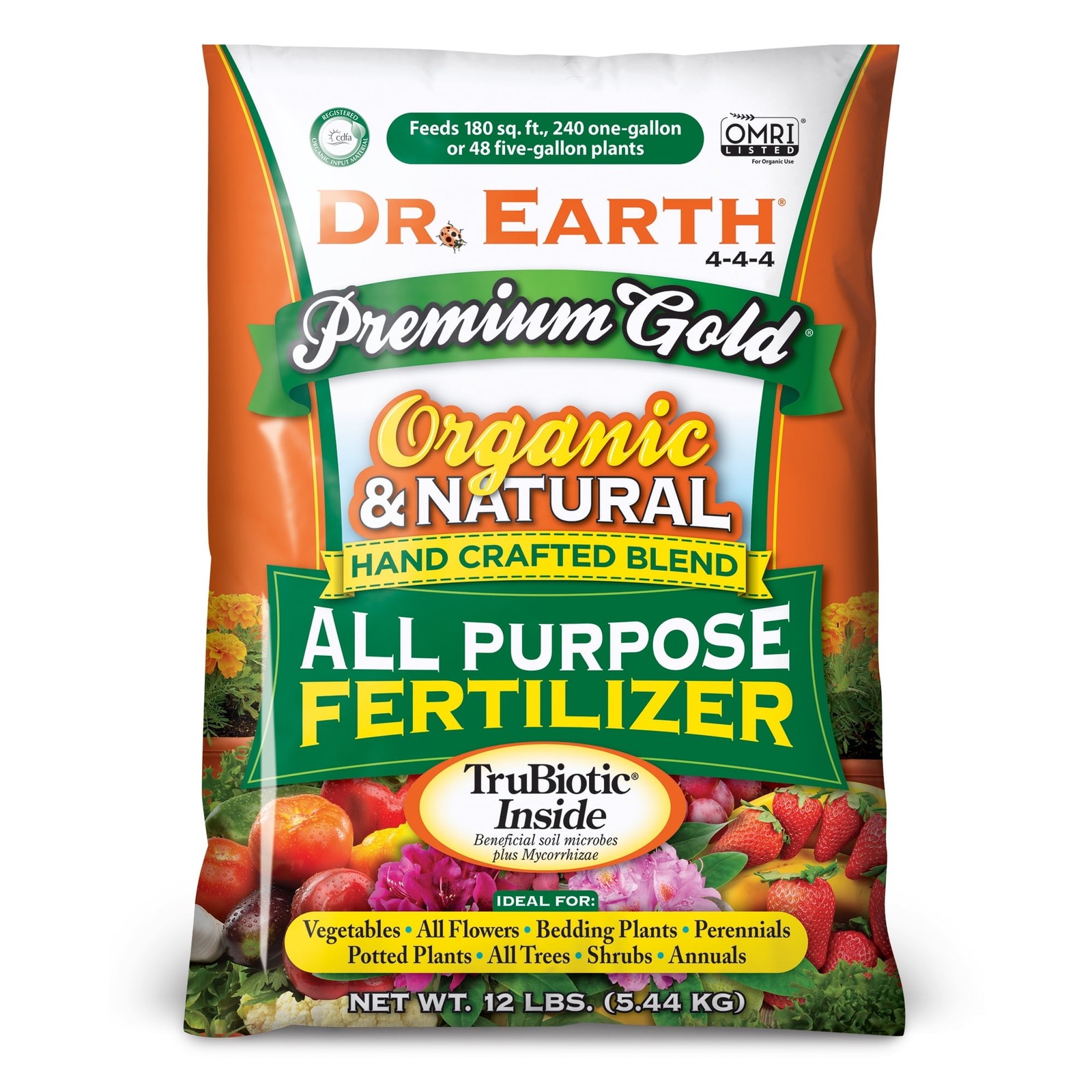 Dr. Earth Premium Gold All Purpose Plant Food, 4-4-4 Fertilizer 12 lb.