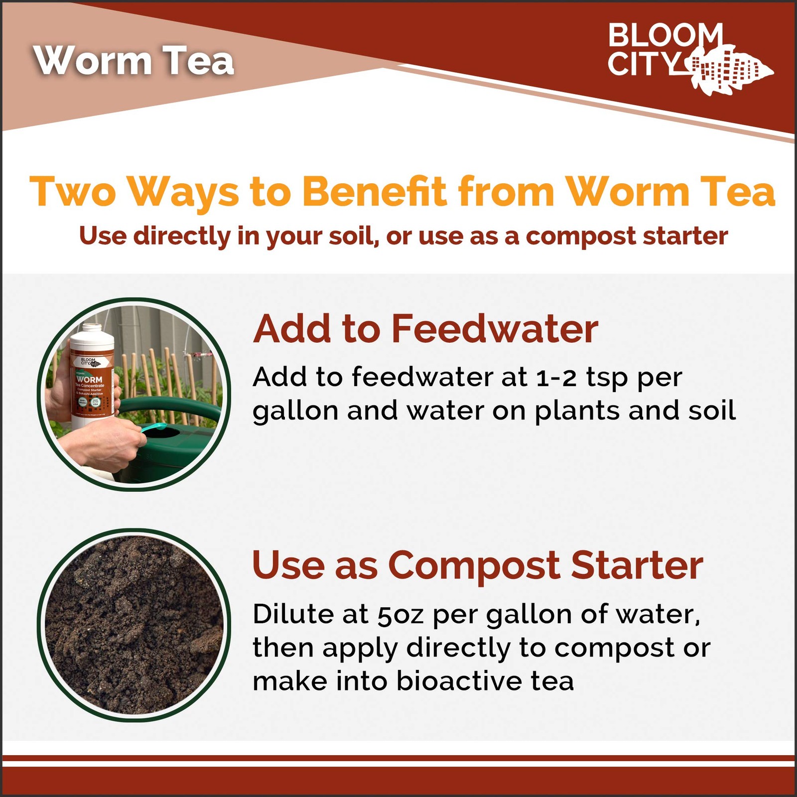 Organic Worm Tea Concentrate and Compost and Bokashi Booster, 1/2 Pint (8 oz)