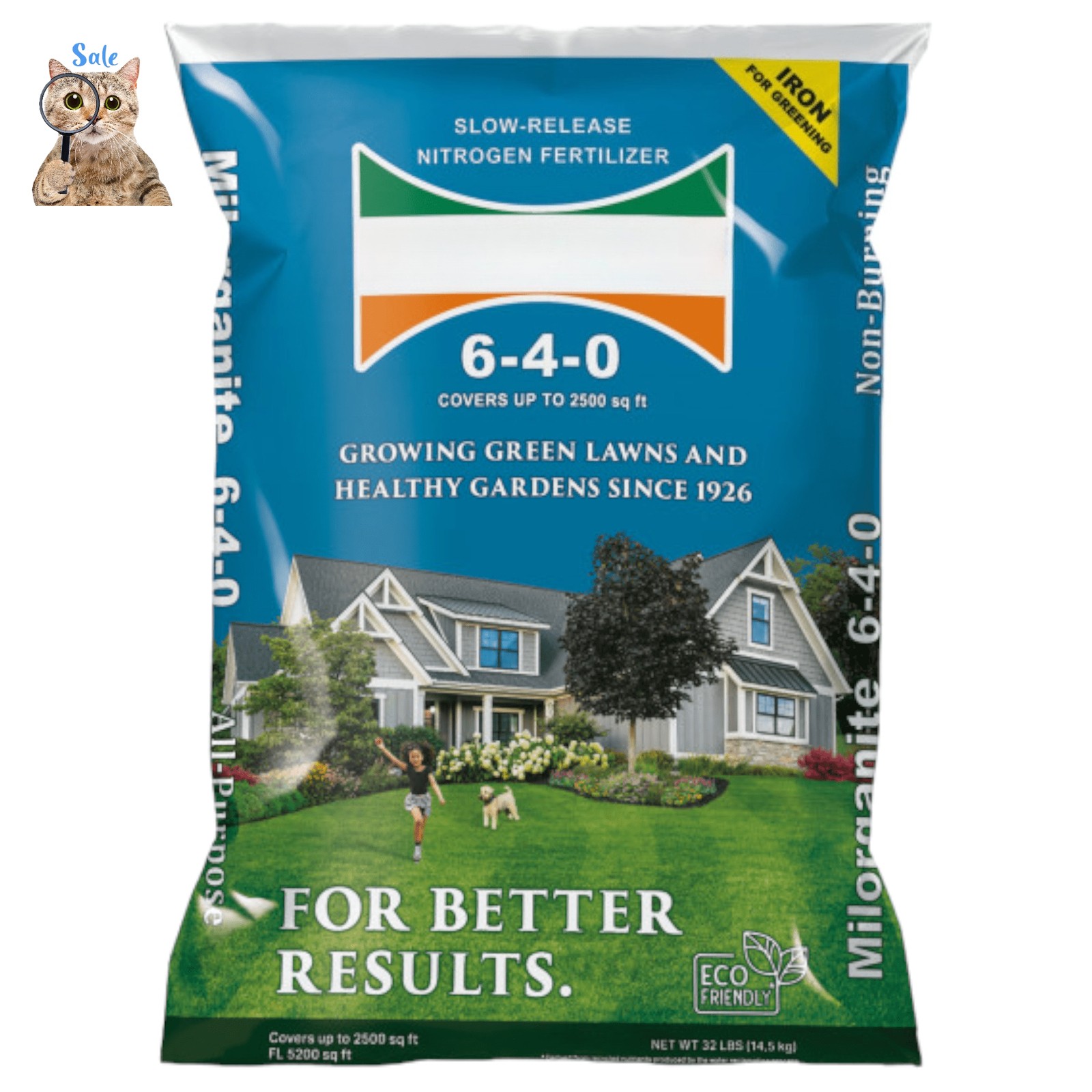 Long Lasting All Purpose Lawn Food, 6-4-0 Fertilizer, 32 lb.