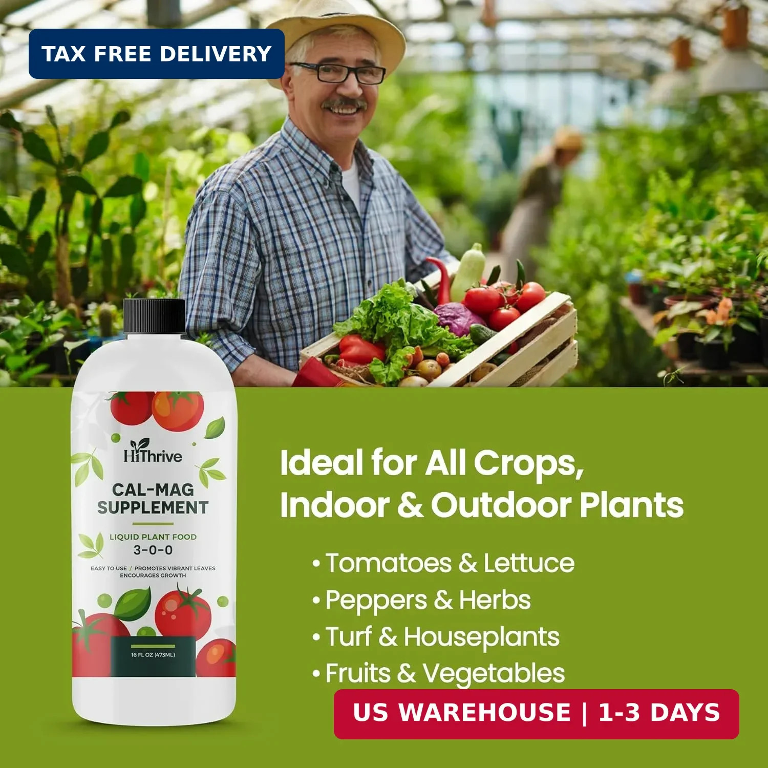 16oz Cal Mag for Plants – Makes 96 Gallons of Calmag for Plants Fertilizer, Liqu