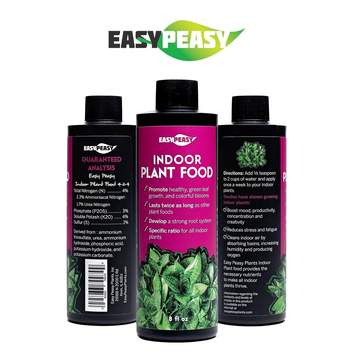 Liquid Indoor Plant Food, All-Purpose Indoor Plant Fertilizer, Liquid Plant F…