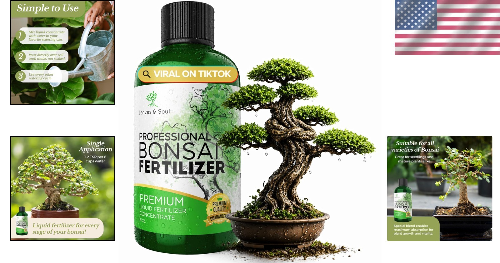 Liquid Bonsai Fertilizer 3-1-2 – 8 oz for Strong Roots & Vibrant Growth