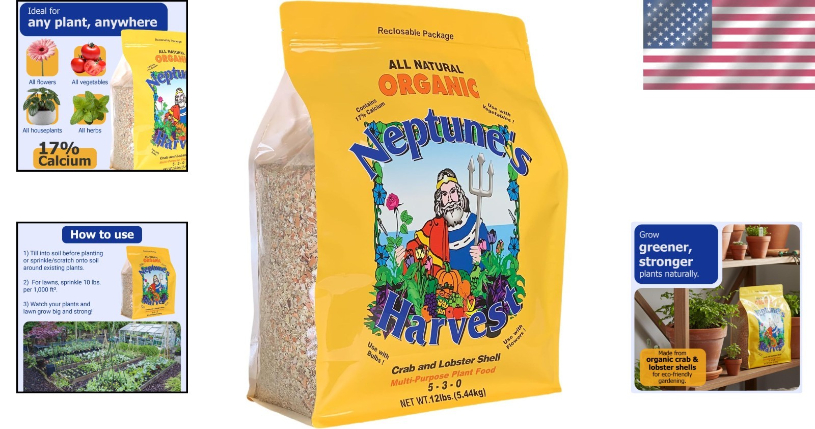 Neptune’s Harvest 5-3-0 Plant Food – 12lb Resealable
