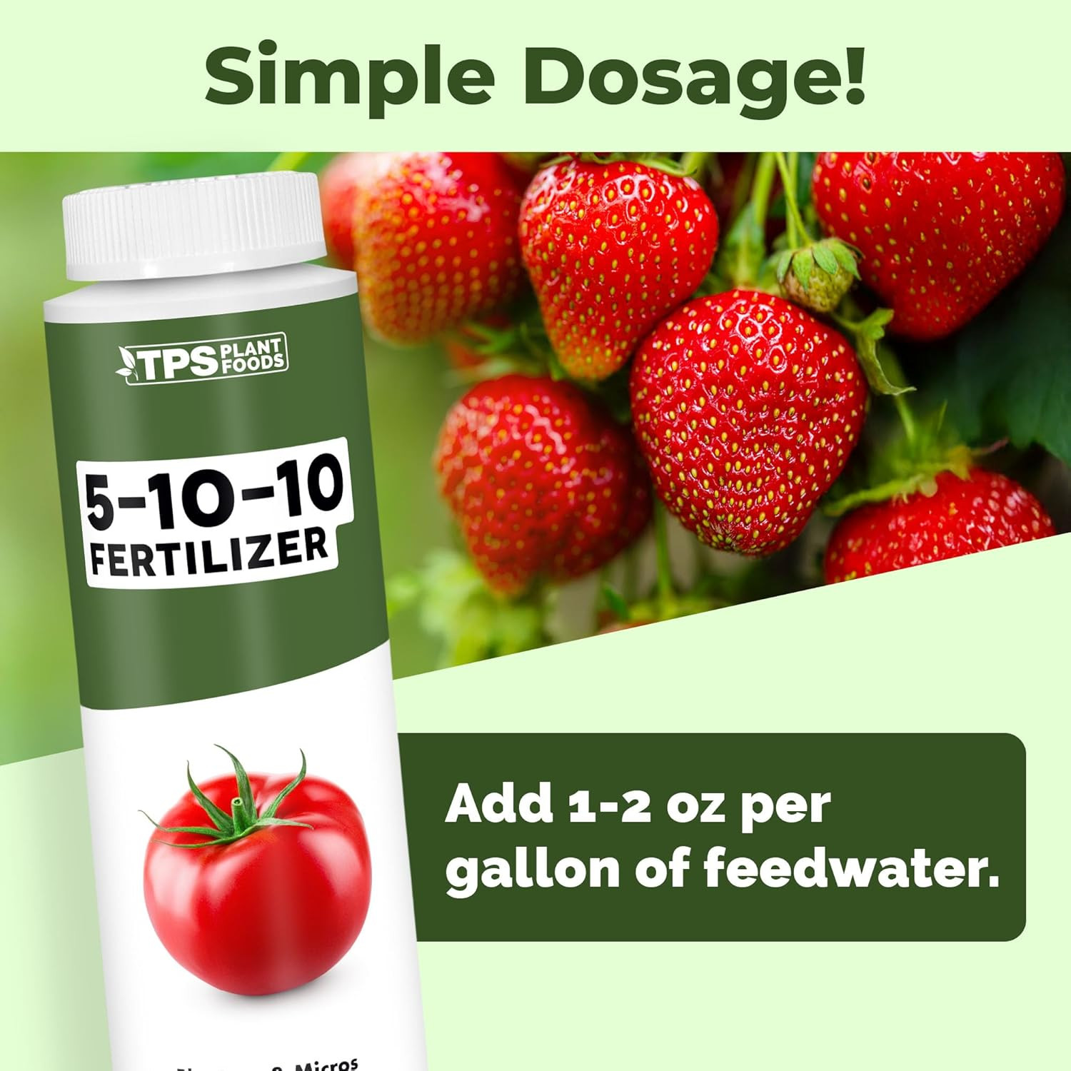 5-10-10 Fertilizer for Plants, Great for Root Vegetables, Tomatoes, and Flowers,