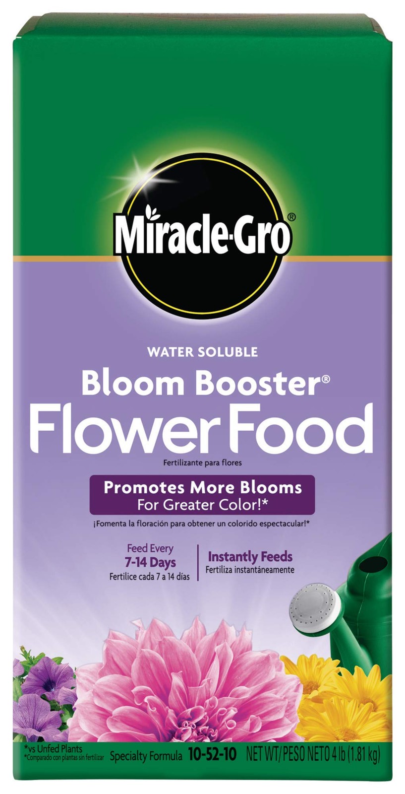 Miracle-Gro Water Soluble Bloom Booster Flower Food 4 lb 4 lb.