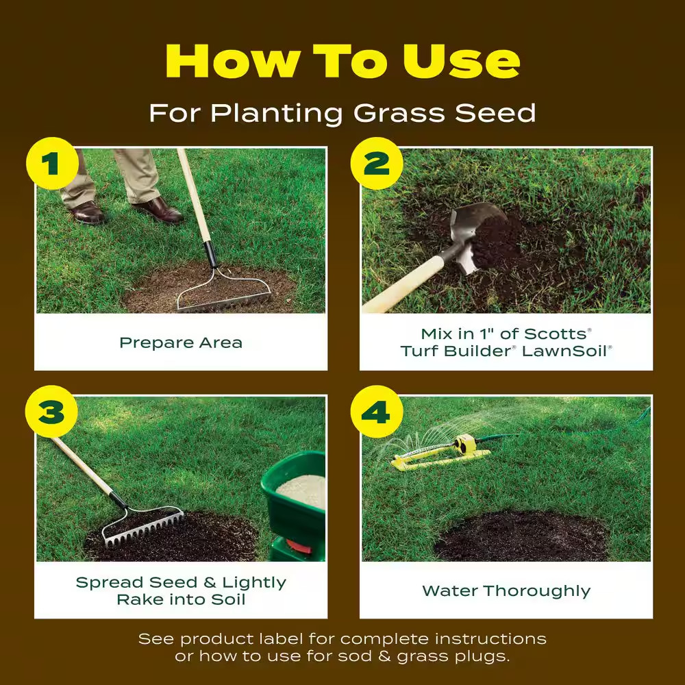 Turf Builder Lawn Soil 1.5 Cu. Ft. for Lawn Repair or Overseeding, Use to Plant
