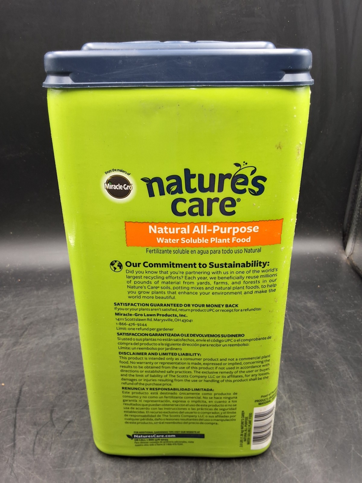 2 Pack Miracle-Gro Nature’s Care All Purpose Water Soluble Powder Plant Food New