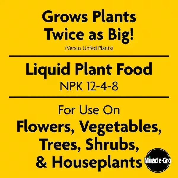 Miracle-Gro Liquafeed All Purpose Plant Food Refill, 16oz, 4-Pack, Lot of 2