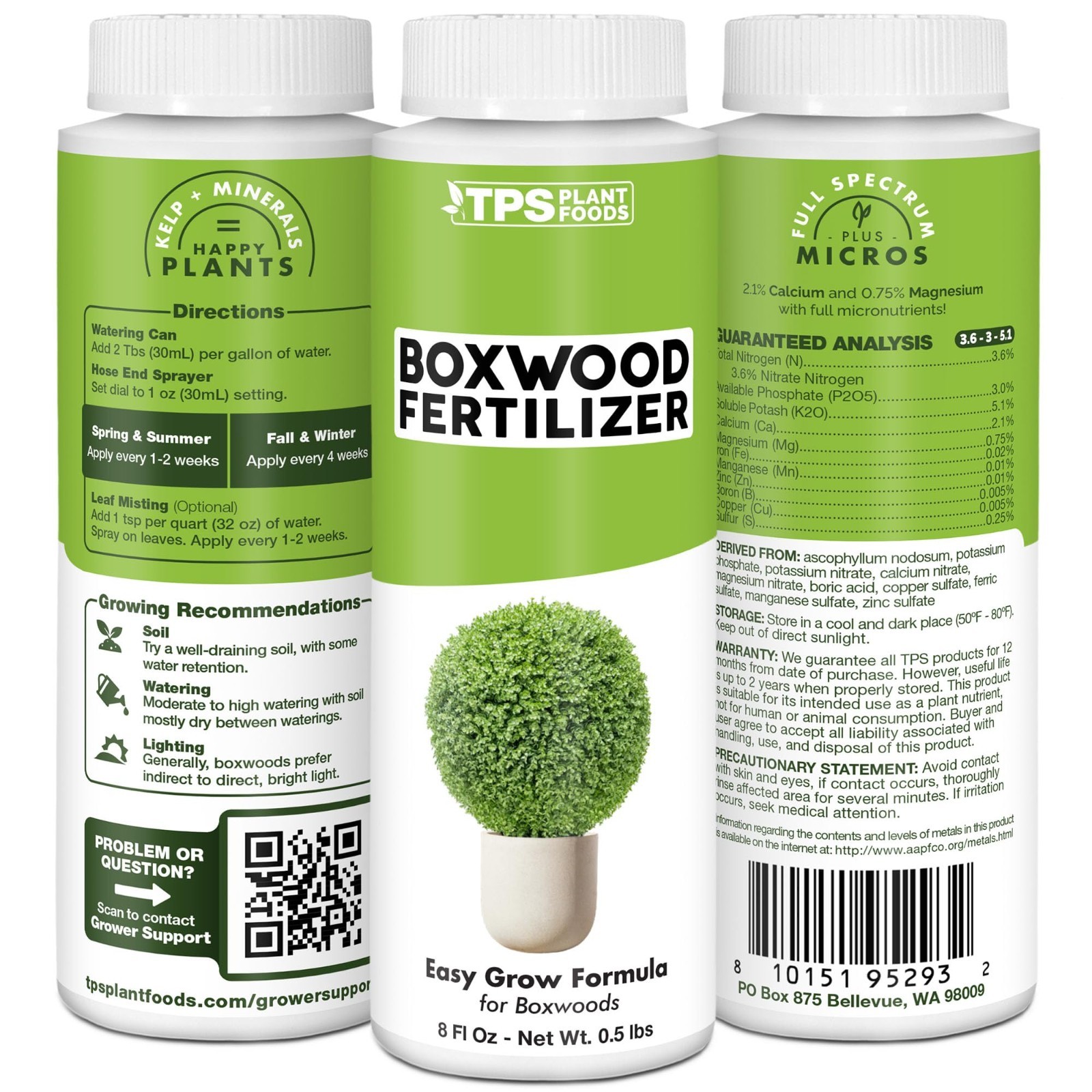 Liquid Boxwood Fertilizer – Plant Food for Lush Growth, Vibrant Foliage, 32 oz