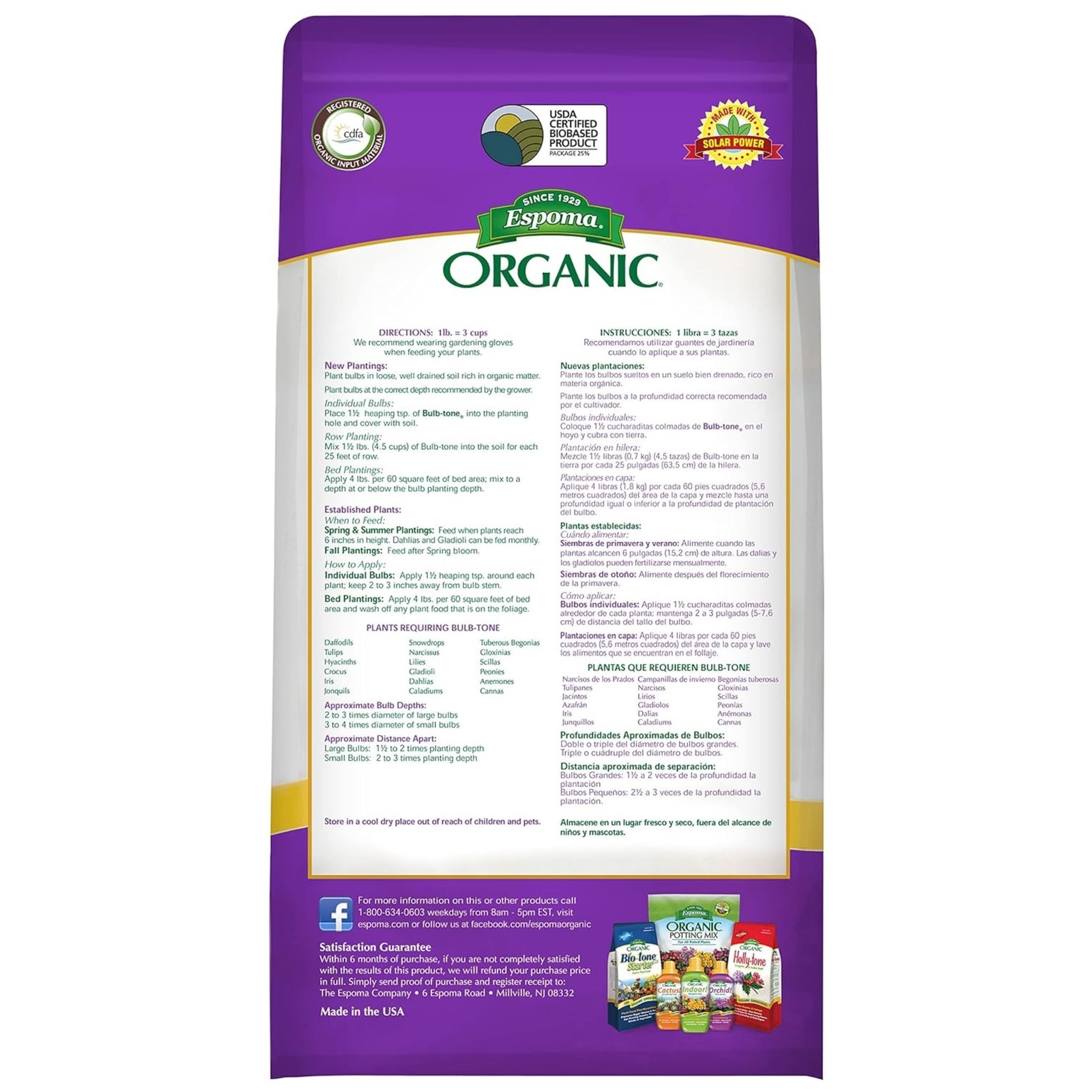 Espoma (#BT18) Organic Bulb-tone 3-5-3, 18# Bag