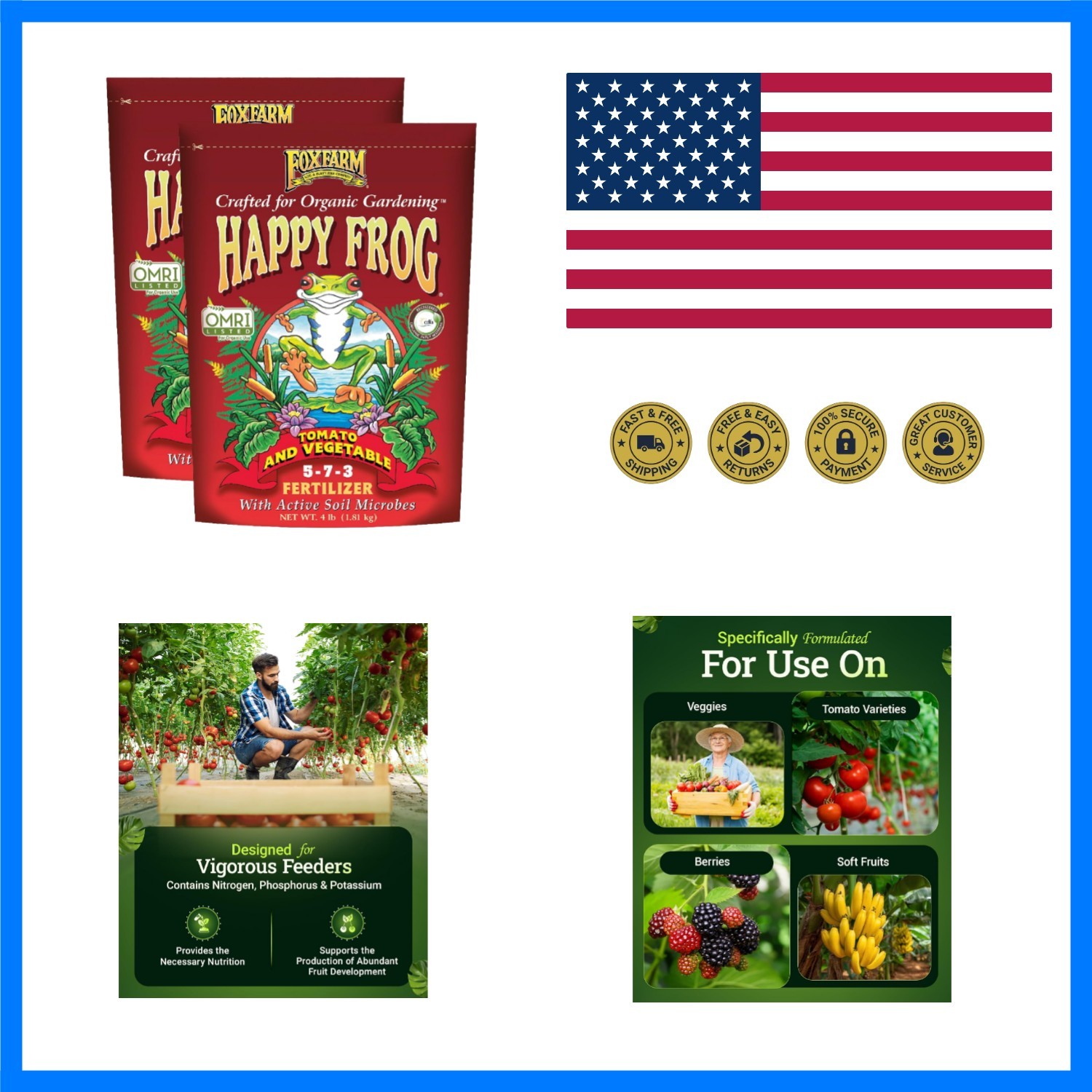 Happy Frog Tomato & Vegetable Fertilizer – Vegetable Fertilizer for Vigorous …