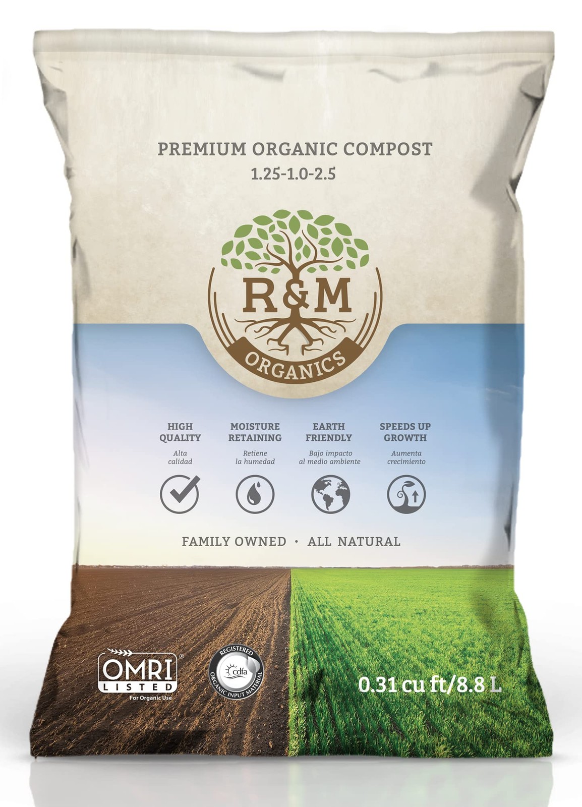 Premium Organic Compost 10 lb Bag for Vegetables, Flowers, Plants & Lawns-All…