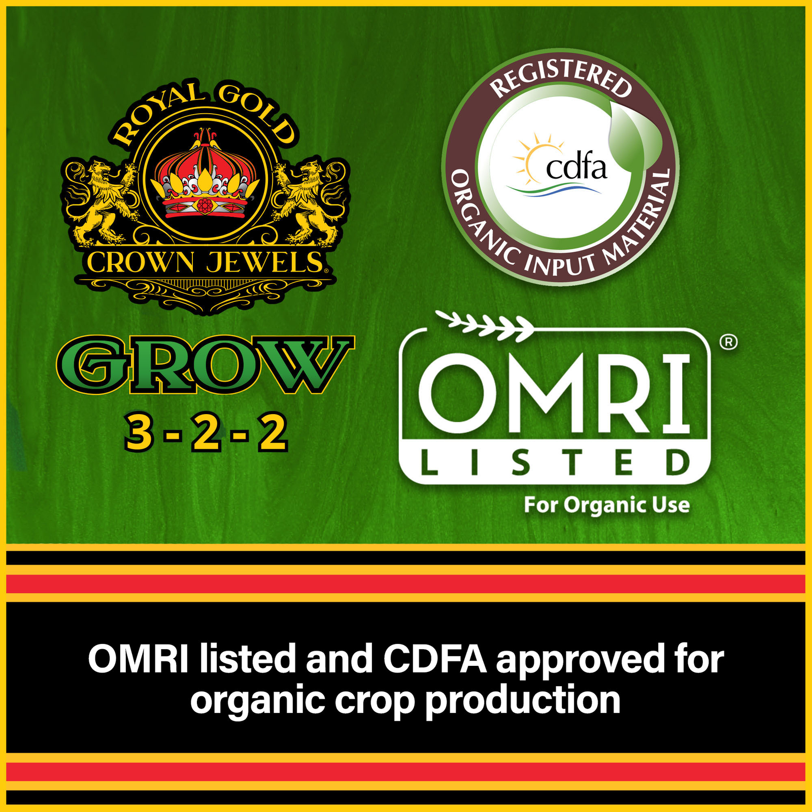 Royal Gold Crown Jewels Organic Grow 3-2-2 Dry Soluble Fertilizer, 1 lb