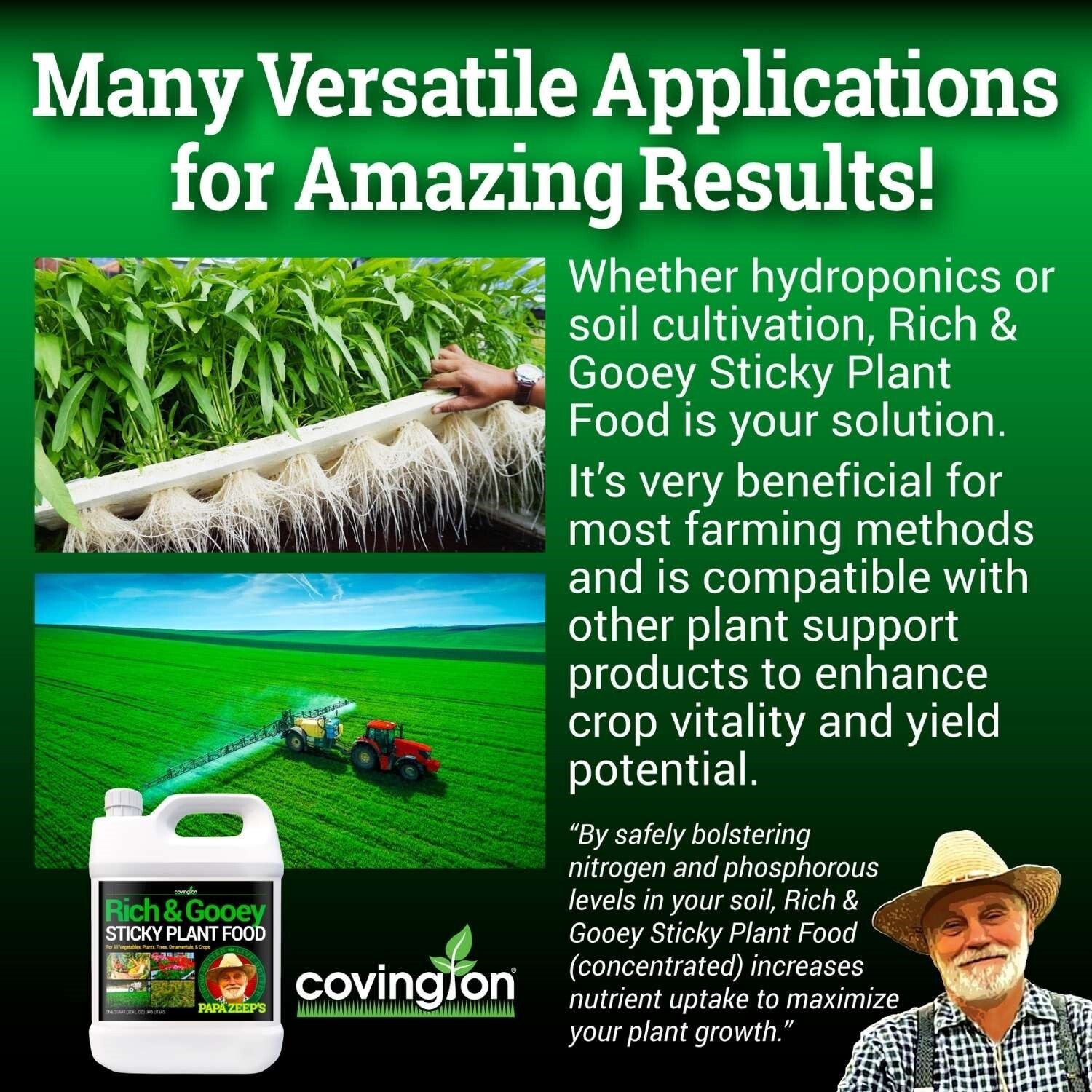 Covington Rich and Gooey Sticky Plant Food 32 OZ / 1 QUART