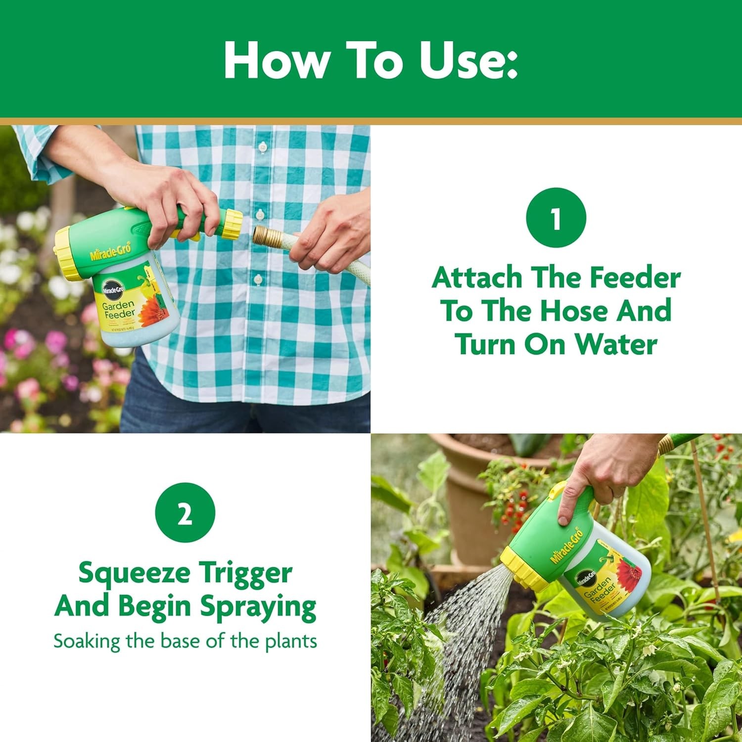 Garden Feeder W/ Water Soluble All Purpose Plant Food Plant Fertilizer Hose-end