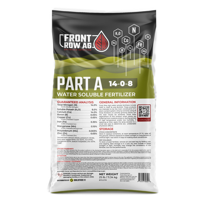 Front Row Ag Part A 14-0-8 Water Soluble Fertilizer 25 Lbs
