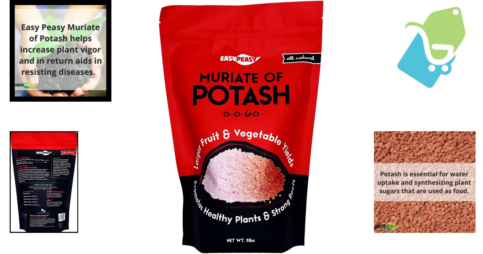 Enhance Your Garden with 5lbs of All-Natural Potassium Granular Fertilizer