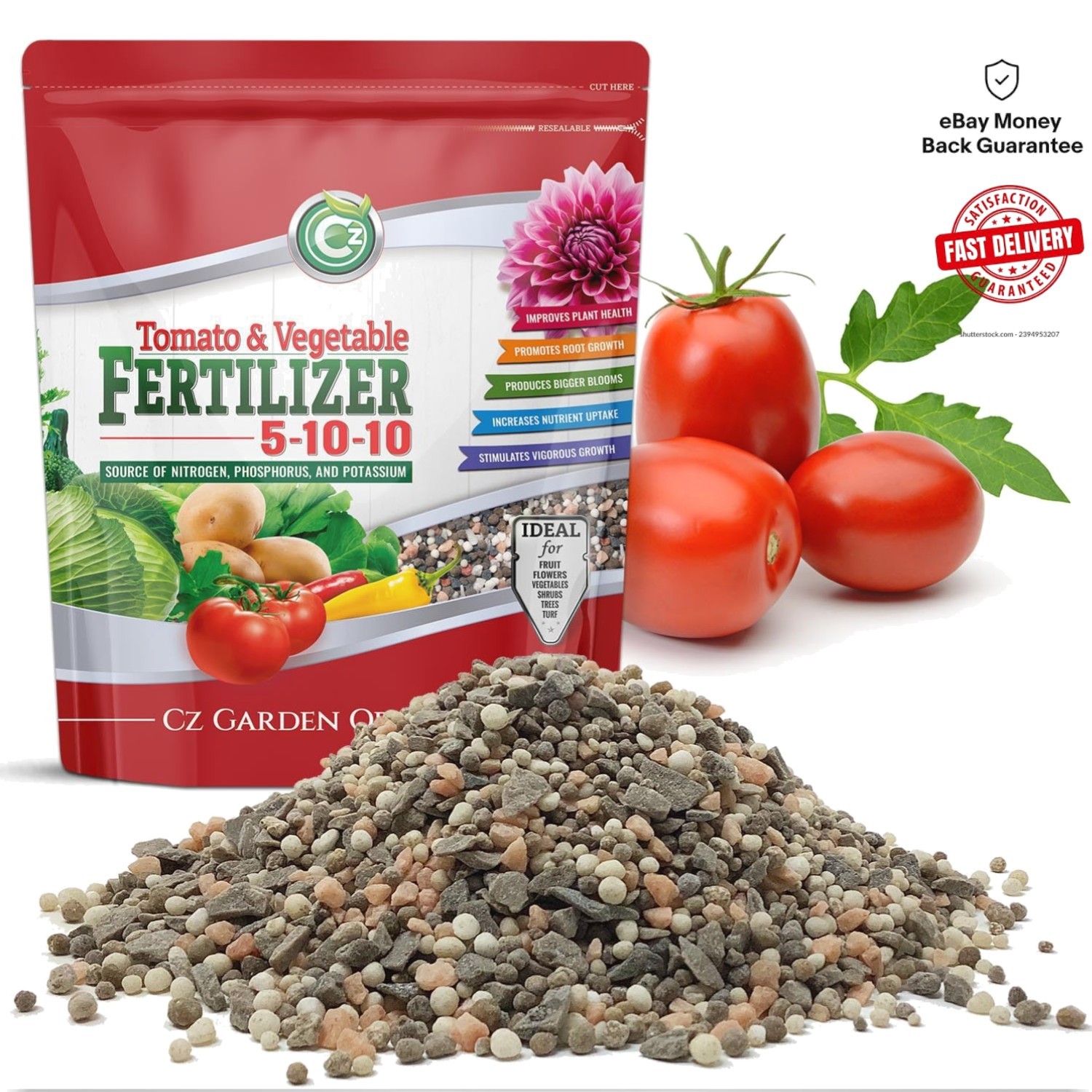 Easy-Pour 5-10-10 Fertilizer for Indoor/Outdoor Tomatoes & Vegetables – 1 Quart