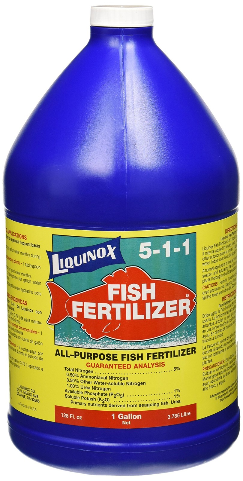 7128 Fish Emulsion 5-1-1 Fertilizer, 1-Gallon